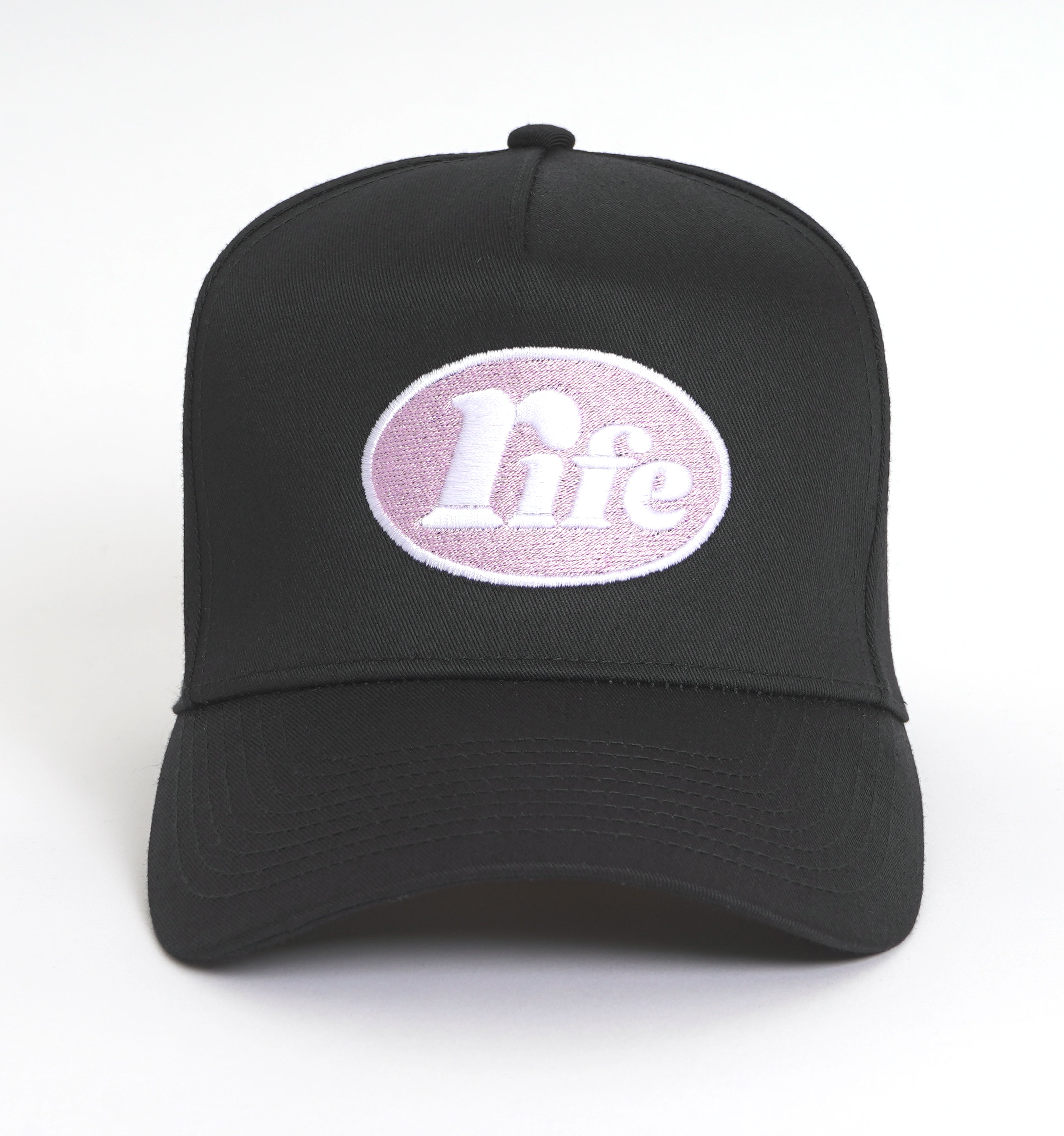 Rife Oval Logo Hat (Black/Pink) | Club Rife